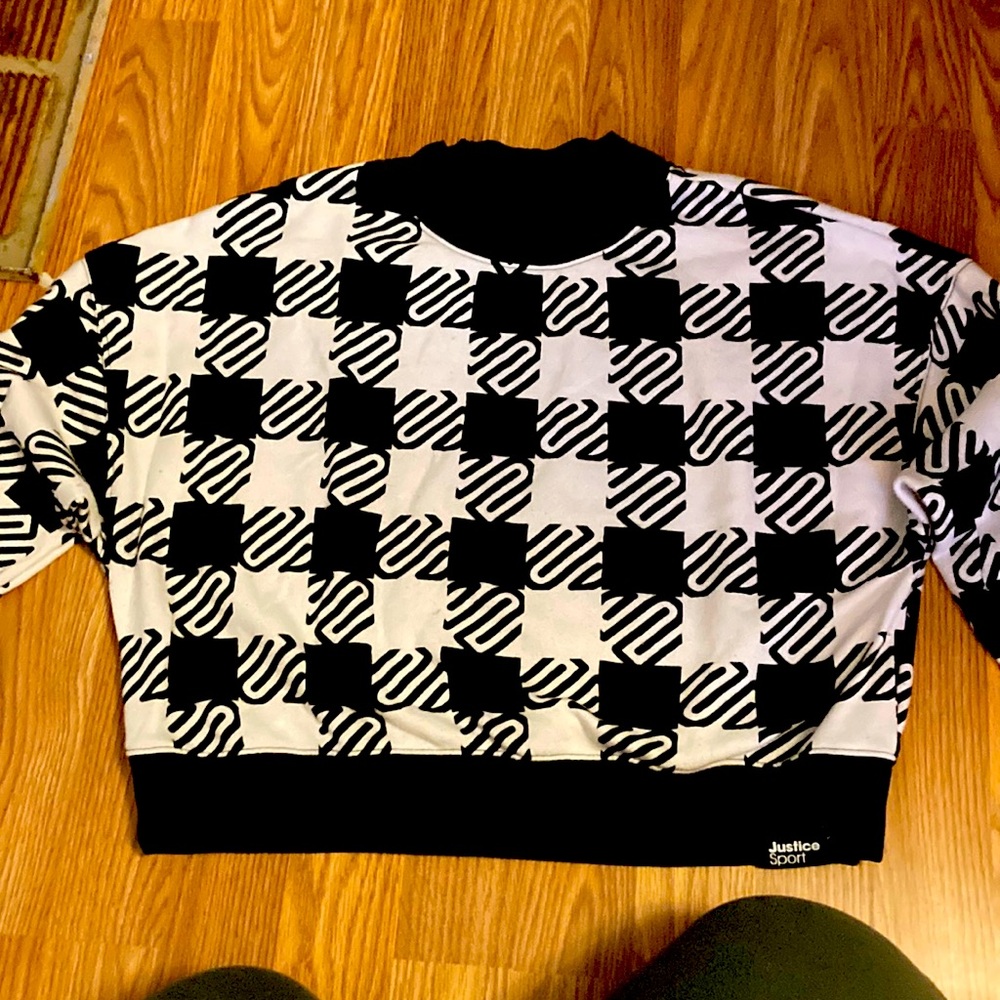 Justice sport crop top hoodie